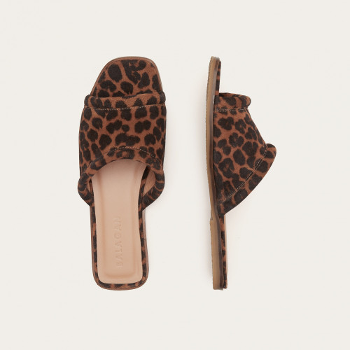 Karit klapki, cętki welur #2551